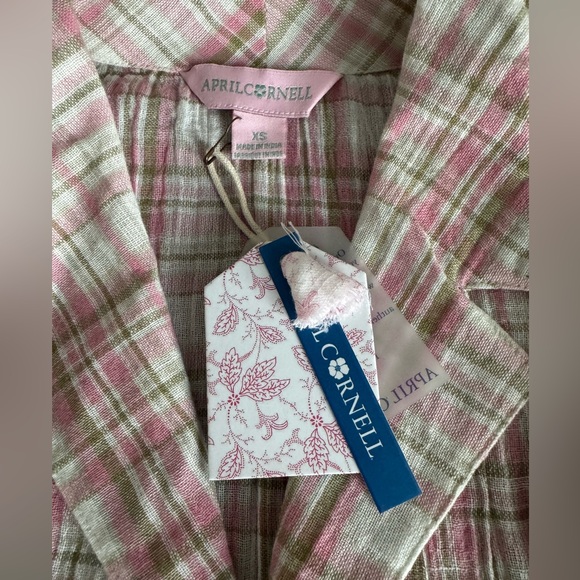 April Cornell Springtime Check Porch Dress in Rose Sage - Picture 14 of 14